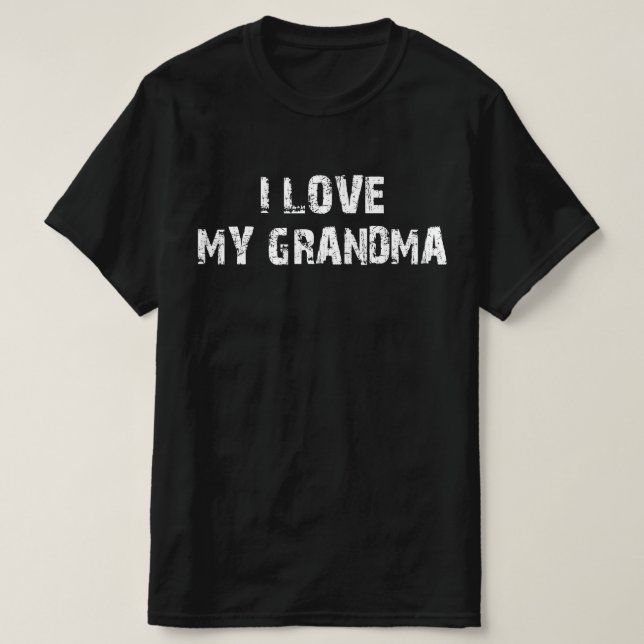 T-shirt j'aime ma grand-mère (Design devant)