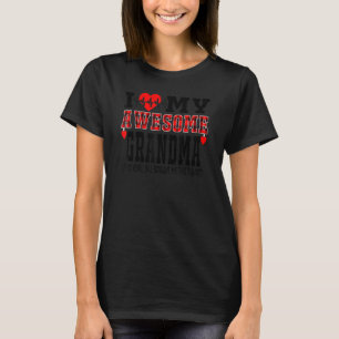 T-shirt J'Aime Ma Grand-Mère Étonnante Est Mon Coeur Valen