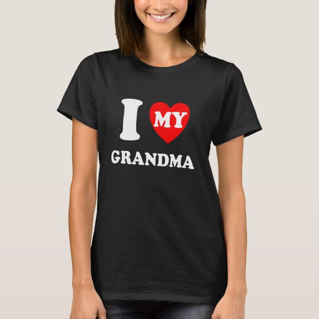 T-shirt J'Aime Ma Grand-Mère J'Aime Ma Grand-Mère (Devant)