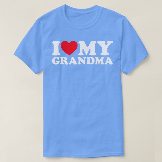 T-shirt J'Aime Ma Grand-Mère J'Aime Mon Grand-Mère (Design devant)