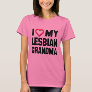 T-SHIRT J'AIME MA GRAND-MÈRE LESBIENNE -