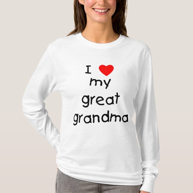 T-shirt J'aime ma grande grand-maman (Devant)