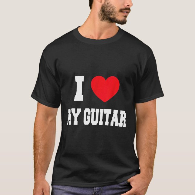 T-shirt J'aime ma guitare (Devant)