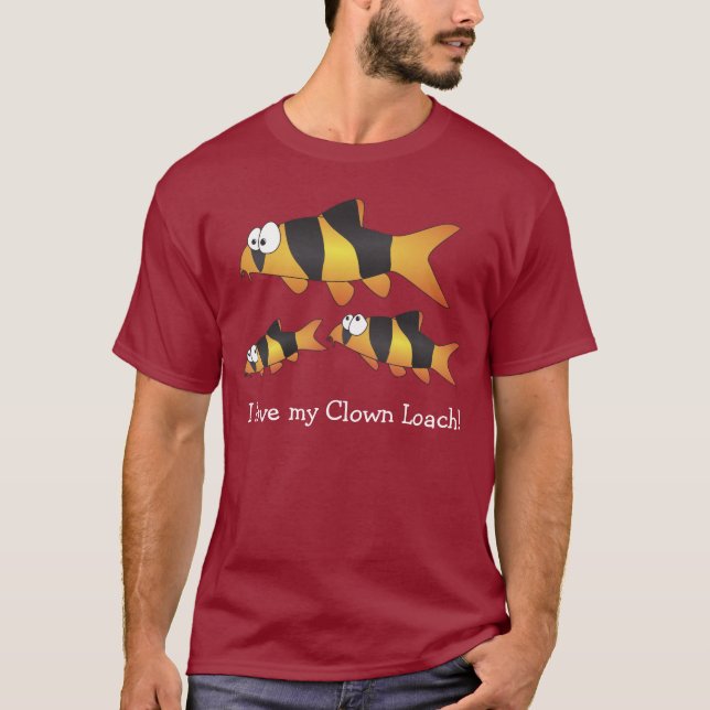 T-shirt J'aime ma loche de clown - le poisson le plus (Devant)