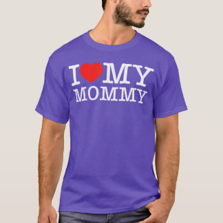 T-shirt J'aime ma maman Je cœur ma maman rétro