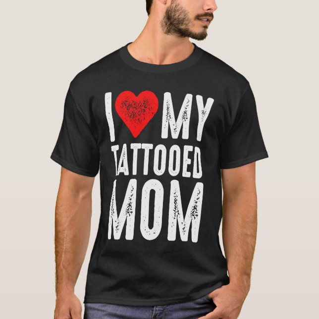 T-shirt J'Aime Ma Maman Tatouée (Devant)