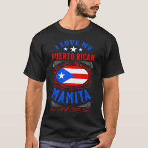 T-shirt J'aime ma mamita portoricaine