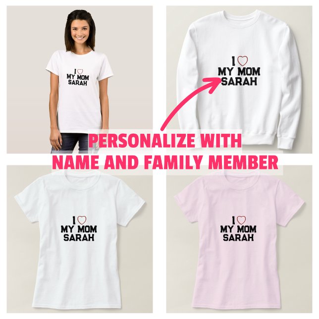 T-shirt J'aime ma mère (I Love My Mom T-Shirt)