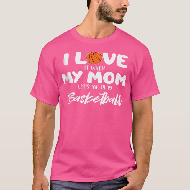 T-shirt J'Aime Ma Mère Amateurs De Basketball (Devant)