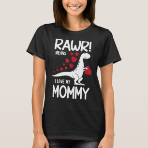T-shirt J'Aime Ma Mère Enfants Mignonnes Fête Des Mères Di