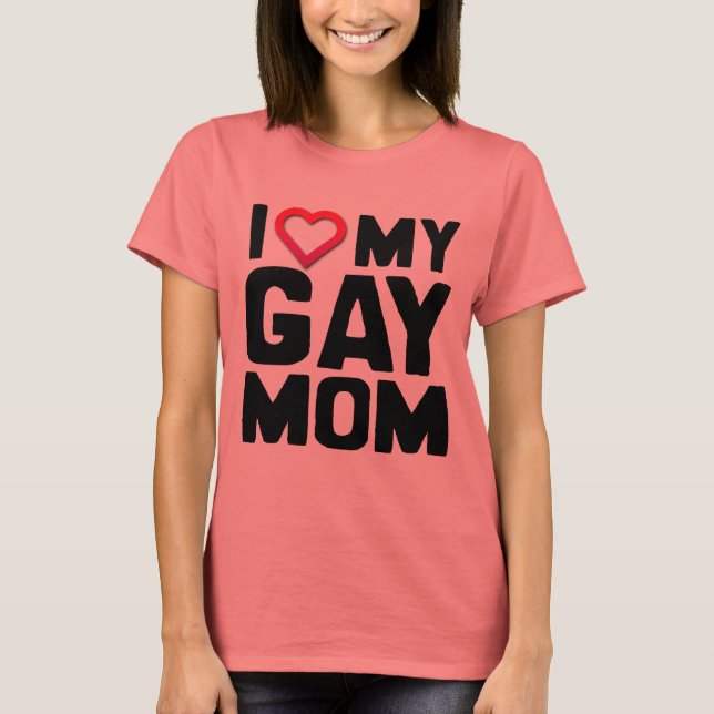 T-SHIRT J'AIME MA MÈRE GAY - (Devant)