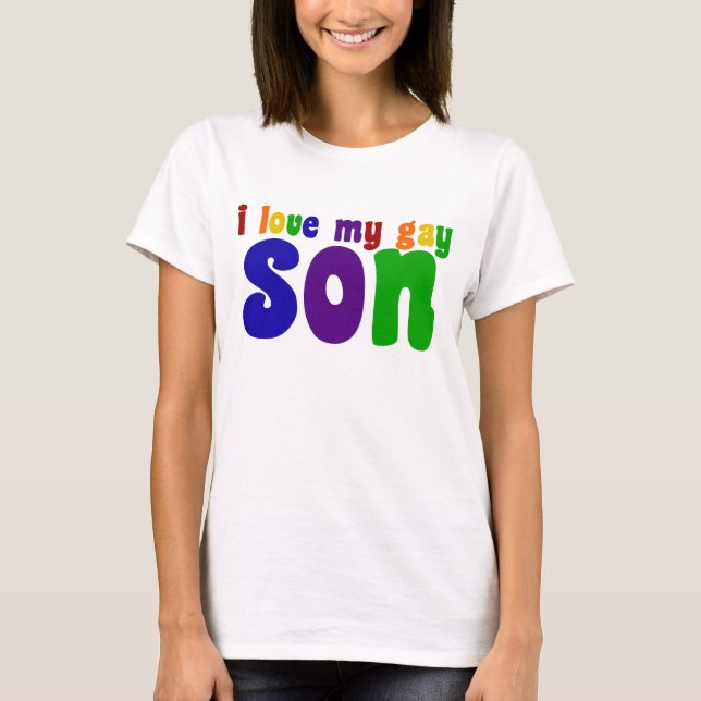 T-shirt J'aime ma mère gay LGBTQ (Devant)