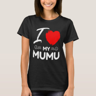 T-shirt J'Aime Ma Mu Mu Mu Mu Mu Mare Famille Matching Gra