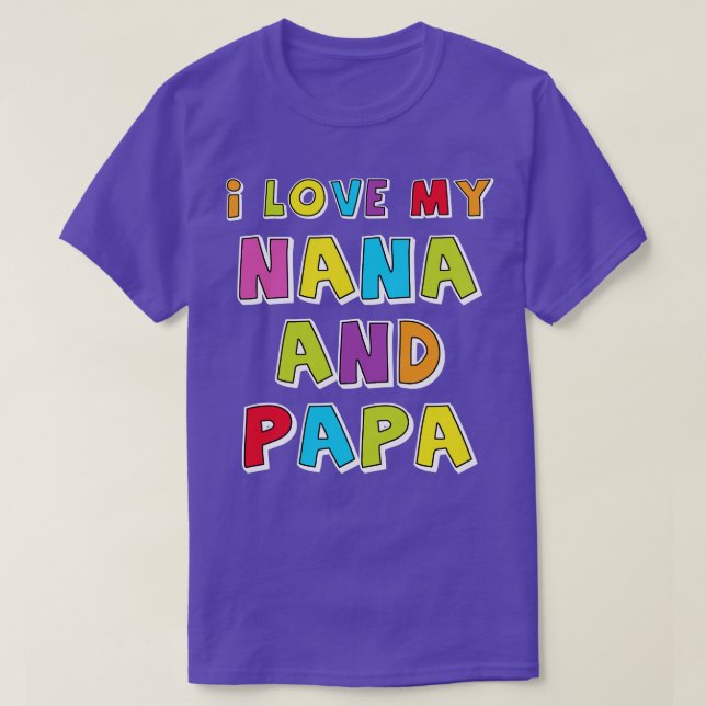 T-shirt J'Aime Ma Nana Et Mon Papa (Design devant)