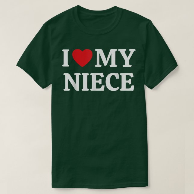 T-shirt J'Aime Ma Nièce J'Aime Ma Nièce (Design devant)