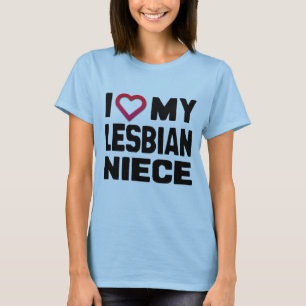 T-SHIRT J'AIME MA NIÈCE LESBIENNE -