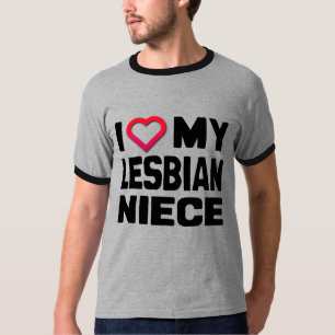 T-SHIRT J'AIME MA NIÈCE LESBIENNE -