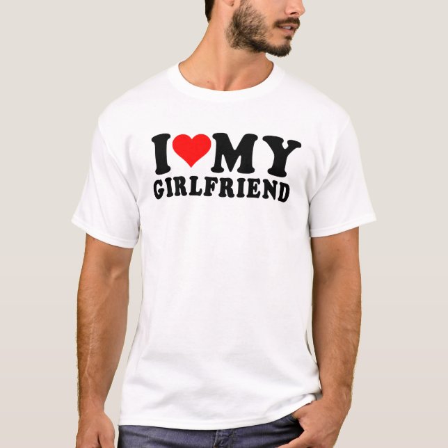 T-shirt j'aime ma petite amie (Devant)