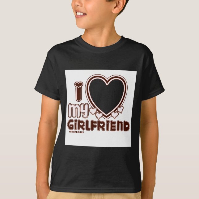 T-shirt J'aime ma petite amie  (Devant)