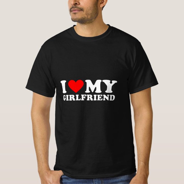 T-shirt j'aime ma petite amie (Devant)