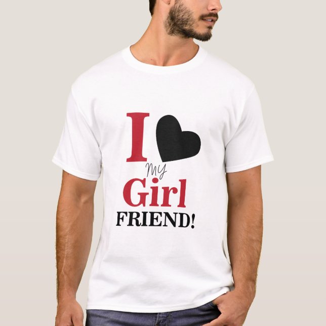 T-shirt J'aime ma petite amie (Devant)