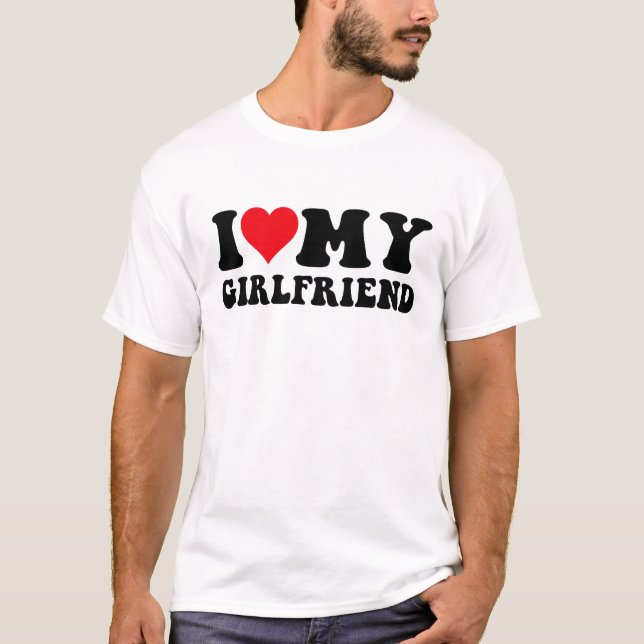T-shirt J'aime ma petite amie (Devant)