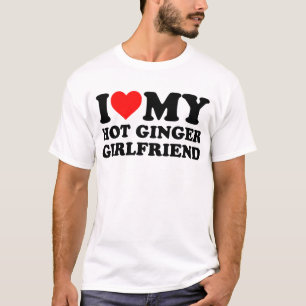 T-shirt j'aime ma petite amie au gingembre chaud