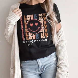 T-shirt J'Aime Ma Petite Amie, Chemise Positive Pour Lui