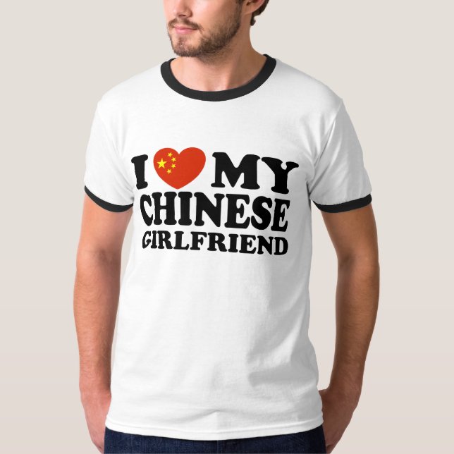 T-shirt J'aime ma petite amie chinoise (Devant)