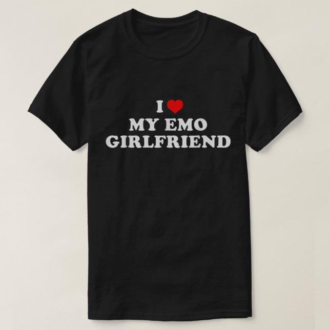 T-shirt J'Aime Ma Petite Amie Emo (Design devant)