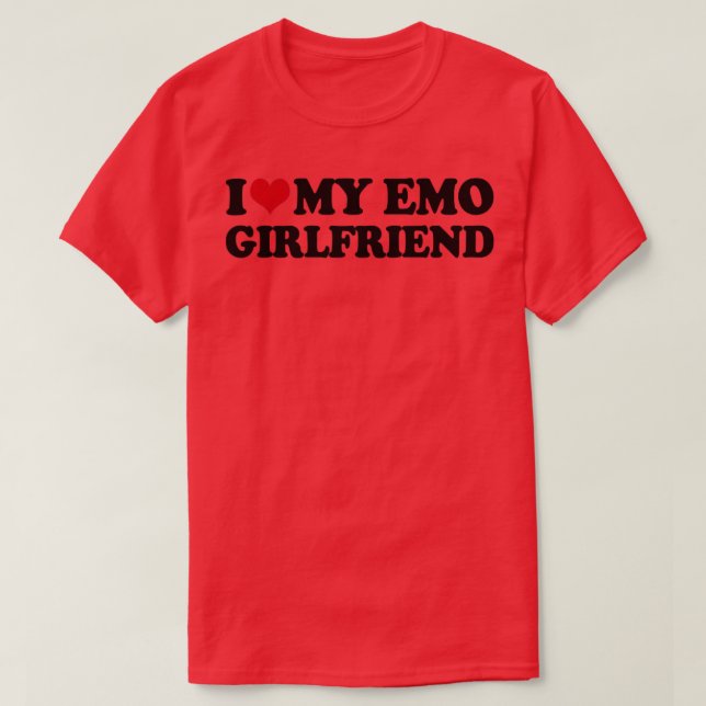 T-shirt J'Aime Ma Petite Amie Emo (Design devant)