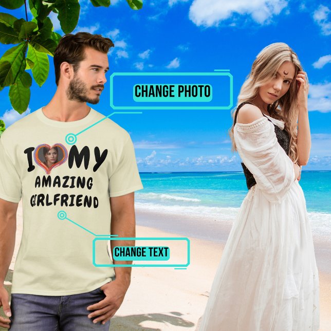 T-shirt J'aime ma petite amie Extraordinaire (Show your girlfriend just how much she means to you with this statement of true love. )