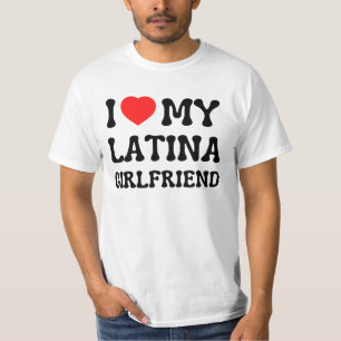 T-shirt J'aime ma petite amie latino hot petite amie bf