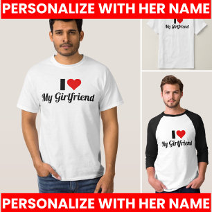 T-shirt J'aime ma petite amie Mignon Amour
