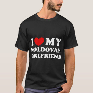 T-shirt J'Aime Ma Petite Amie Moldave J'Aime Mon Moldave