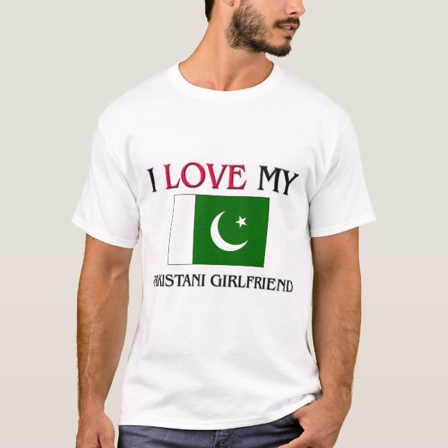 T-shirt J'Aime Ma Petite Amie Pakistanaise (Devant)