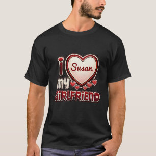 T-shirt J'aime ma petite amie personnalisé