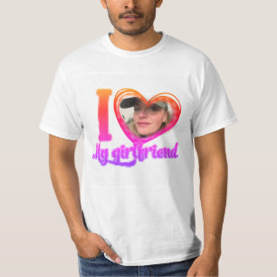 T-shirt J'Aime Ma Petite Amie Personnalisée Chemise Person