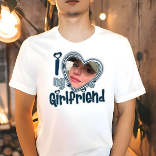 T-shirt J'Aime Ma Petite Amie Personnalisée Chemise Person