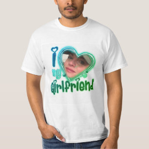 T-shirt J'Aime Ma Petite Amie Personnalisée Chemise Person