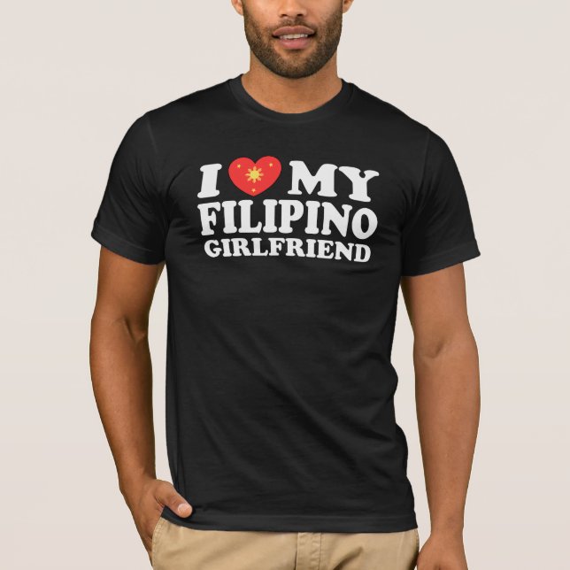 T-shirt J'aime ma petite amie philippine (Devant)