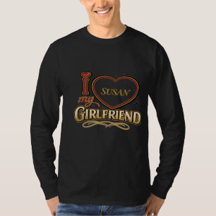 T-shirt J'aime ma petite amie sur mesure
