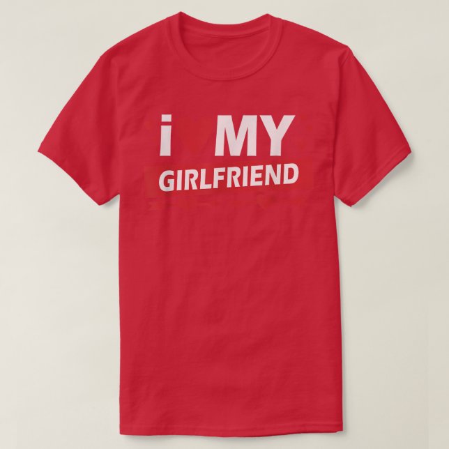 T-shirt J'Aime Ma Petite Amie Valentines Couples de la Jou (Design devant)