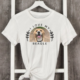 T-shirt J'aime ma photo de chien Beagle