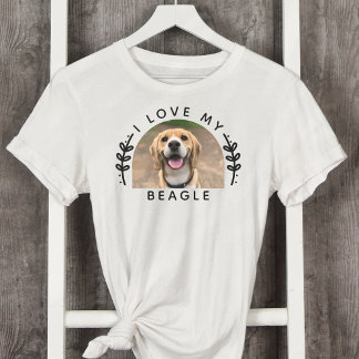 T-shirt J'aime ma photo de chien Beagle