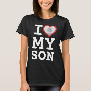 T-shirt J'aime ma photo du coeur de mon fils   Fier maman