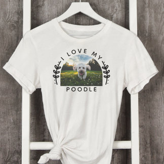 T-shirt J'Aime Ma Photo Poodle Dog Photo