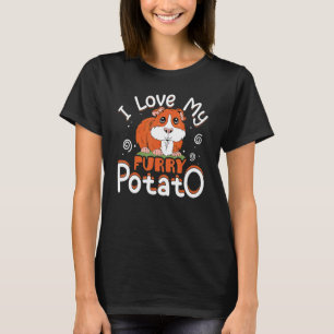 T-shirt J'Aime Ma Pomme De Terre Furie Guinée Cochon Cavy 