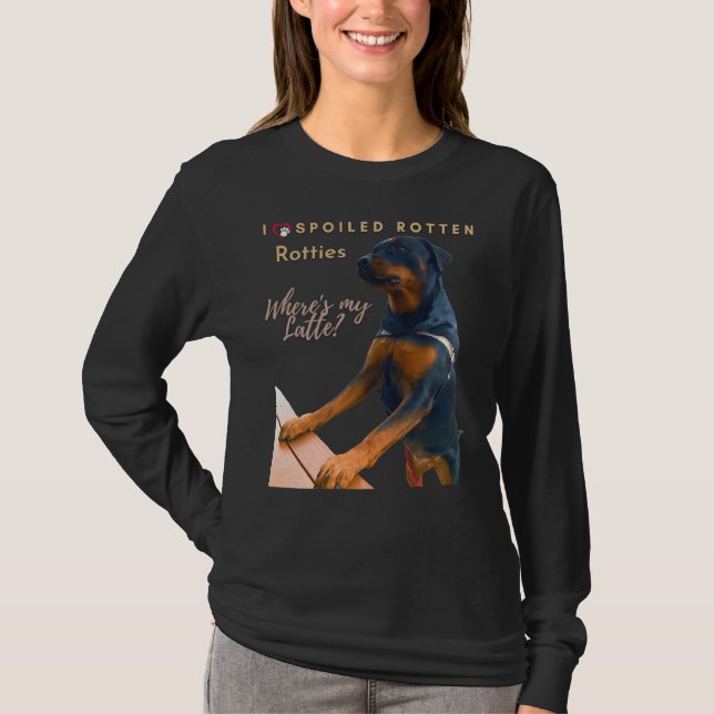 T-shirt J'Aime Ma Rottie Taillée Gachée (Devant)