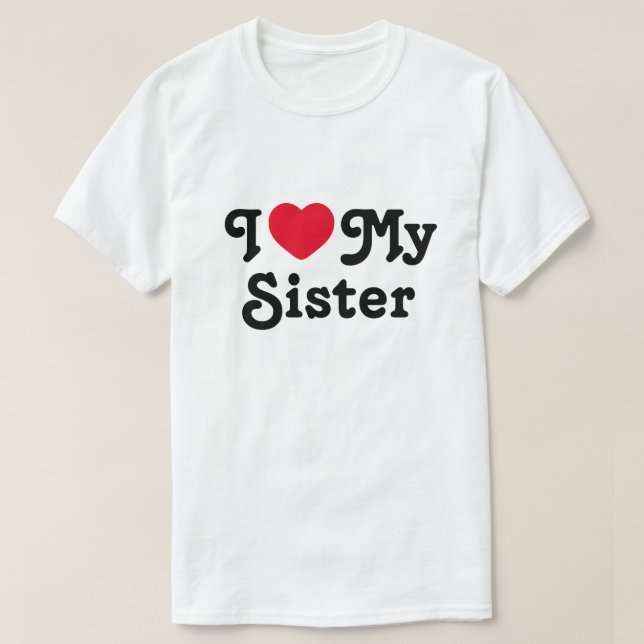 T-shirt J'aime ma soeur (Design devant)